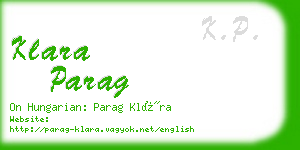 klara parag business card